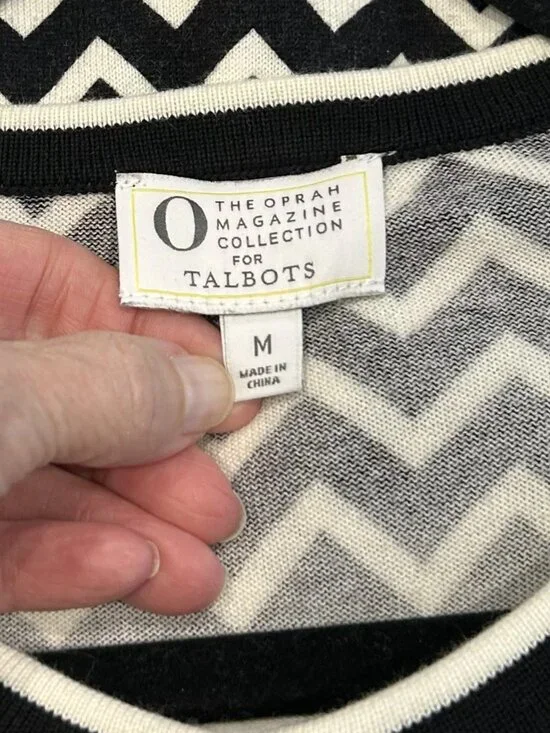 WHBM Cardigan Bundle Lot of 4 – Black White Classics Chevron Stripe Polka Paisle - Picture 5 of 15